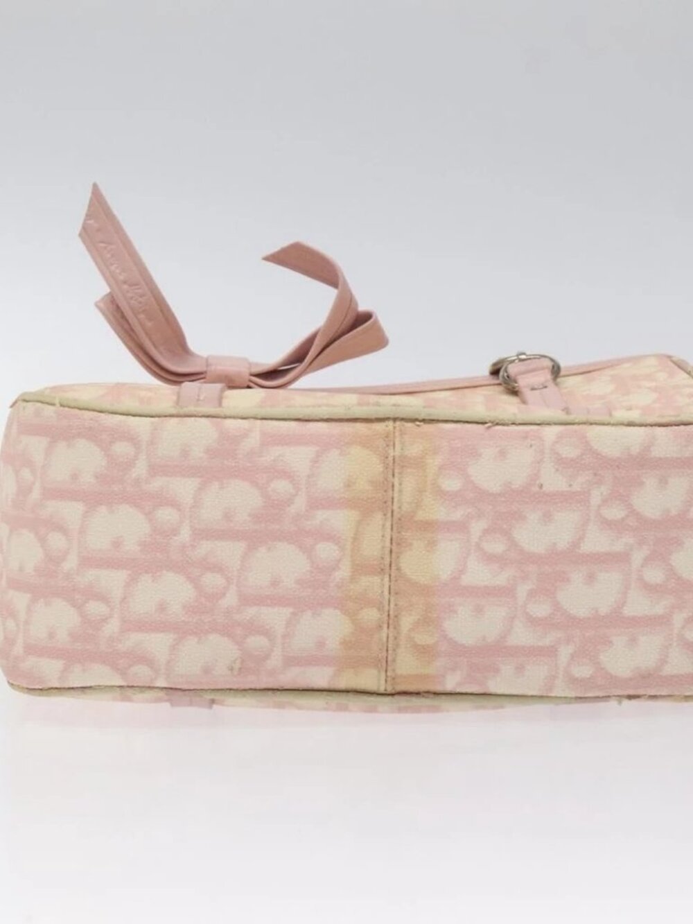 Christian Dior Trotter Canvas Romantic Chain Bag PVC Pink Silver - Picture 6 of 16